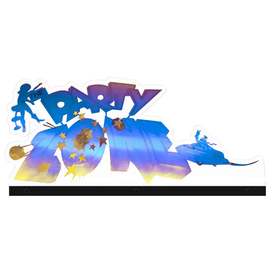 Party Zone Pinball Topper 3D Acrylic RGB LED Topper, For Ballly Pinball Machine, Mans Cave Decor FYLZGO Signs
