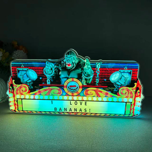 New Arrival King Kong Pinball 3D LED Light Box, for Stern Pinball Arcade Game fans,  Pinball Arcade Decor NEOUNIK Signs