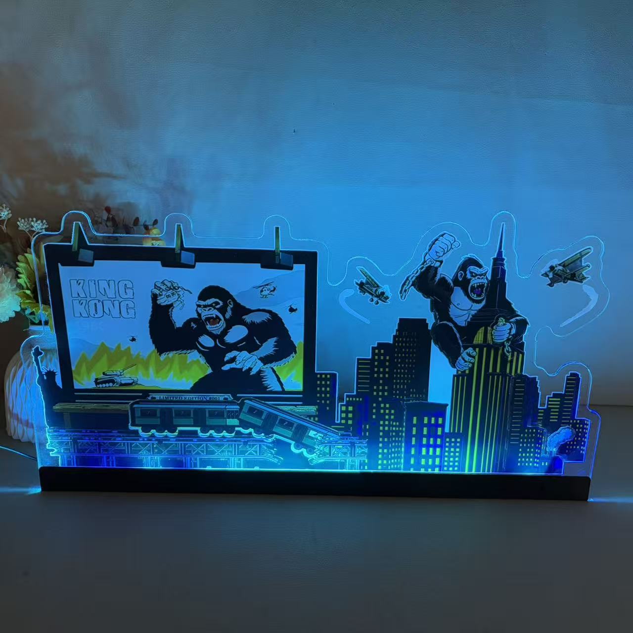 Kingkong The Eighth Wonder 3D Acrylic LED Topper, for Stern Pinball Machine, Pinball Topper NEOUNIK Signs