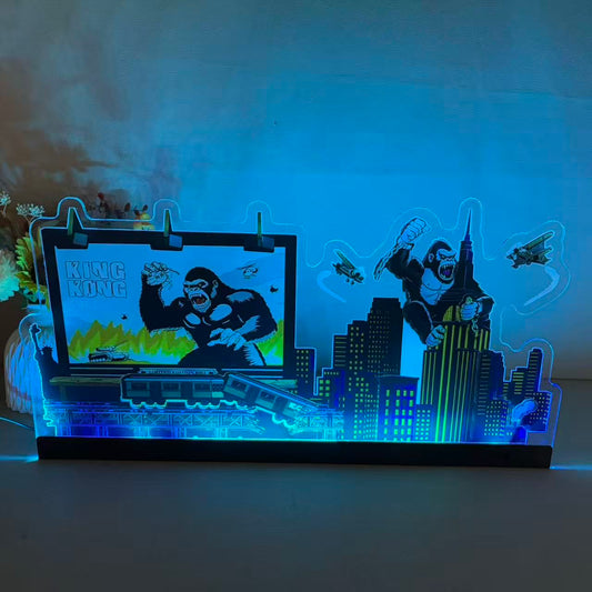 Kingkong The Eighth Wonder 3D Acrylic LED Topper, for Stern Pinball Machine, Pinball Topper NEOUNIK Signs
