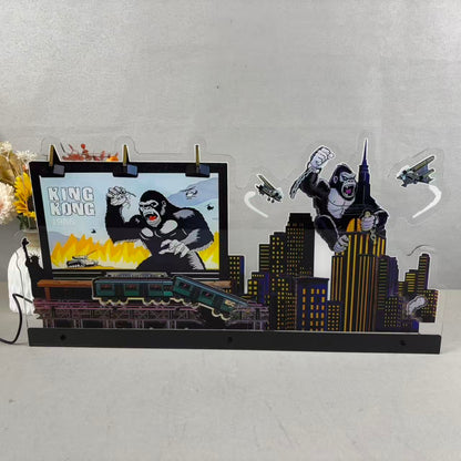 Kingkong The Eighth Wonder 3D Acrylic LED Topper, for Stern Pinball Machine, Pinball Topper NEOUNIK Signs
