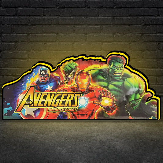 Avengers Topper Pinball 3D LED Light Box, for Stern Pinball Arcade Game fans,  Pinball Arcade Decor FYLZGO Signs