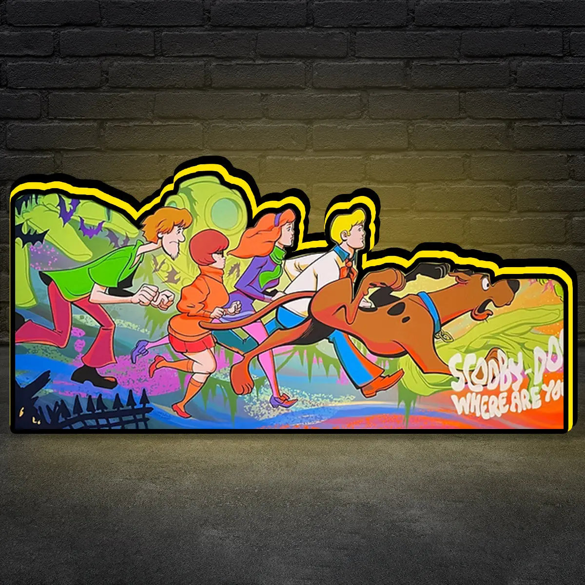 Scooby Doo Where are you Pinball Topper LED Sign, 3D Printed Lightbox, USB Powered & Full Dimmable FYLZGO Signs