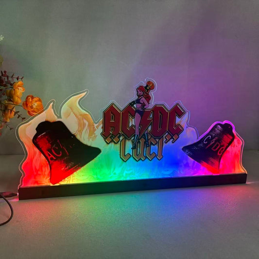 AC/DC Luci Topper 3D Acrylic LED Topper, For  Pinball Mahine,  for AC/DC pinball fans NEOUNIK Signs