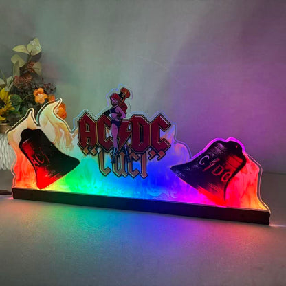 AC/DC Luci Topper 3D Acrylic LED Topper, For  Pinball Mahine,  for AC/DC pinball fans NEOUNIK Signs