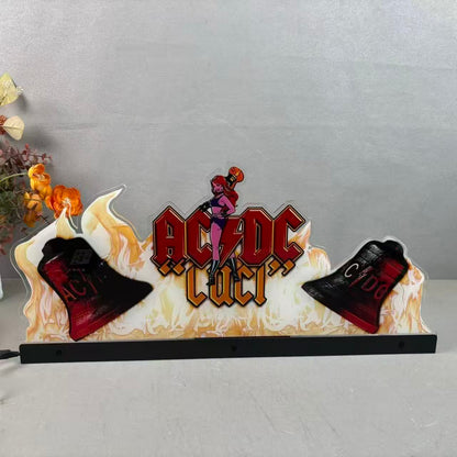AC/DC Luci Topper 3D Acrylic LED Topper, For  Pinball Mahine,  for AC/DC pinball fans NEOUNIK Signs