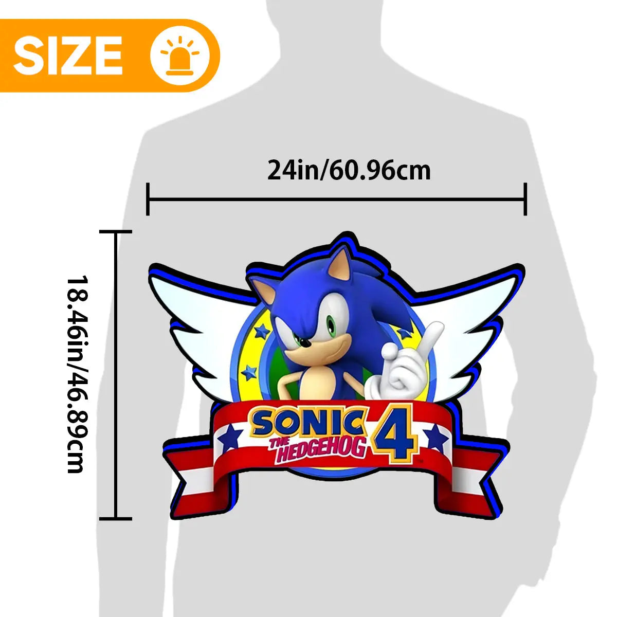Sonic The Hedgehog Genesis 30th Anniversary 4" 3D Printed LED Lightbox Game Lightbox FYLZGO Signs