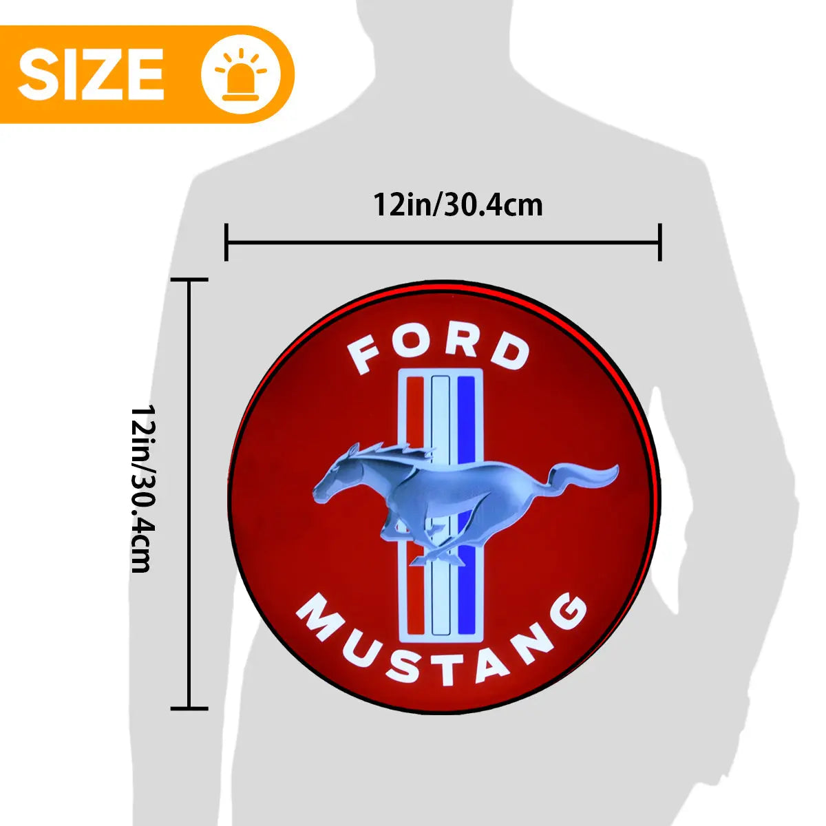 Ford Mustang Logo Custom 3D LED Topper Printed Lightbox FYLZGO Signs