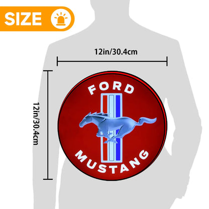 Ford Mustang Logo Custom 3D LED Topper Printed Lightbox FYLZGO Signs