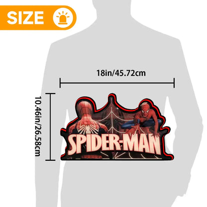 Spider-Man 3D Printed Lightbox Powered by USB Band Dimm Wall Art Decor Man's Cave FYLZGO Signs
