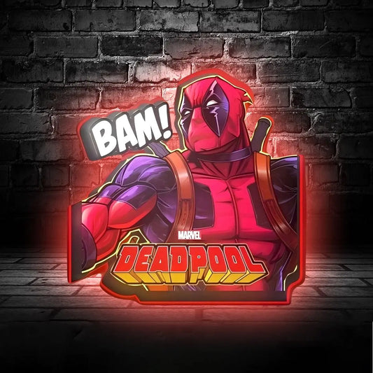 Super Hero Themed Pinball Topper LED Light Box , For Deadpool Arcade Game Fans, Enhance your gaming experience FYLZGO Signs
