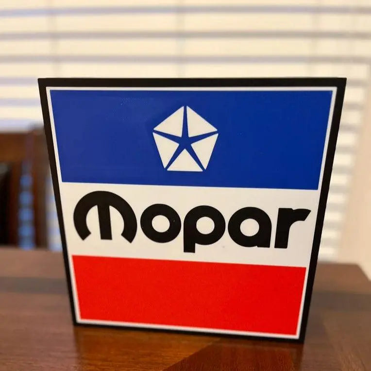MOPAR Parts Lightbox RGB LED 3D Printed FYLZGO Signs