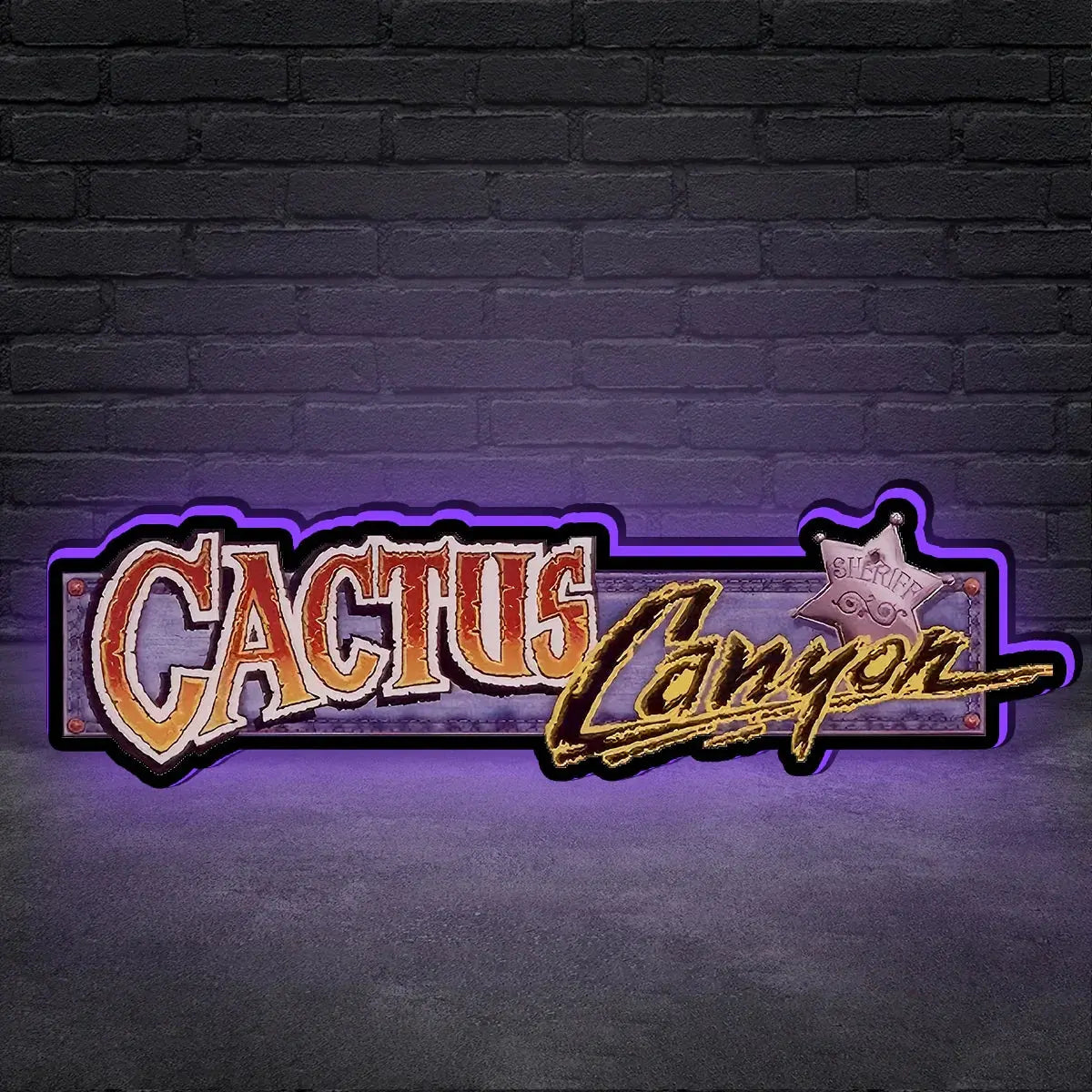 Cactus Canyon Topper, Video Game Machine LED Lightbox , Pinball Arcade Decor, Pinball Topper for CGC Pinball Machine FYLZGO Signs