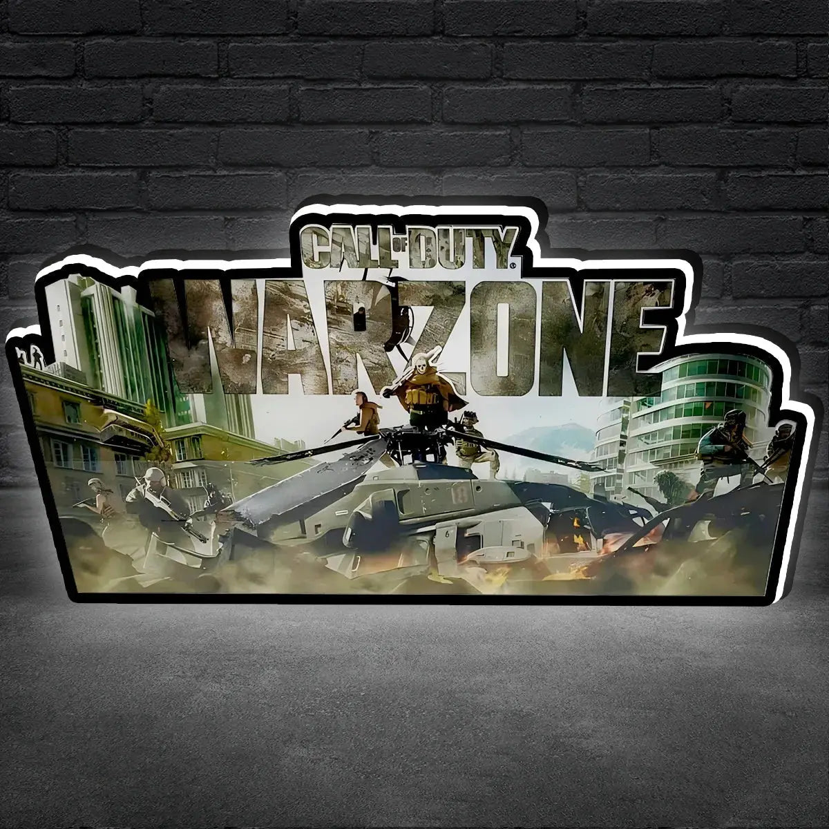 Call Duty Warzone Pinball Topper, 3D Printed Lightbox Powered by USB Band Dimm Wall Art Decor Man's Cave FYLZGO Signs