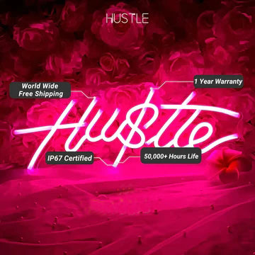 Hustle Neon Signs LED Sign Club