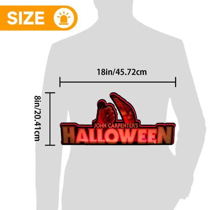 John Carpenter’s Halloween Pinball Topper LED Sign, 3D Printed Lightbox, USB Powered & Full Dimmable FYLZGO Signs