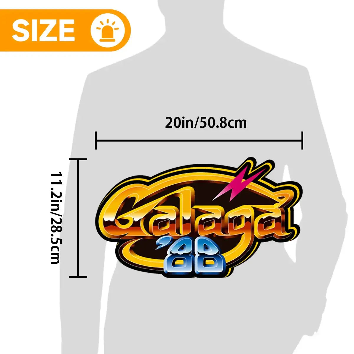 Galaxian Logo 3D Printed LED Lightbox for Gaming Room Decor, Galaga Classic Arcade Gaming Lightbox FYLZGO Signs
