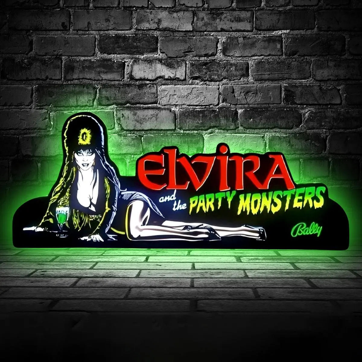 Elvira's Party Monsters Pinball Topper LED Lightbox USB Dimmer, Pinball Arcade Decor FYLZGO Signs