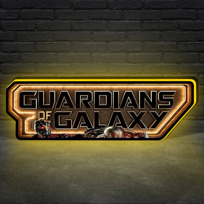 Guardians of the Galaxy Logo Pinball Topper Led Lightbox, USB plug Dimmer, Pinball Arcade Decor, Perfect for Game Room or Pinball Machine FYLZGO Signs