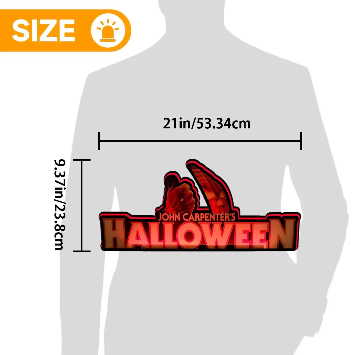 John Carpenter’s Halloween Pinball Topper LED Sign, 3D Printed Lightbox, USB Powered & Full Dimmable FYLZGO Signs