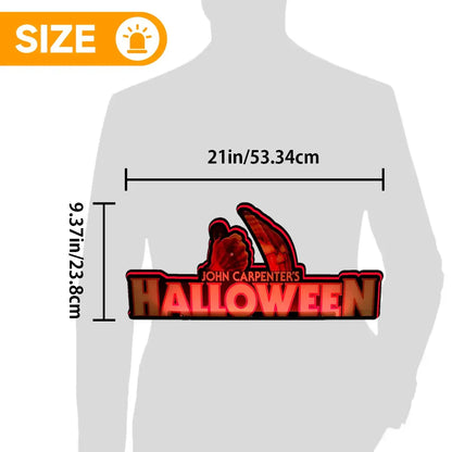 John Carpenter’s Halloween Pinball Topper LED Sign, 3D Printed Lightbox, USB Powered & Full Dimmable FYLZGO Signs