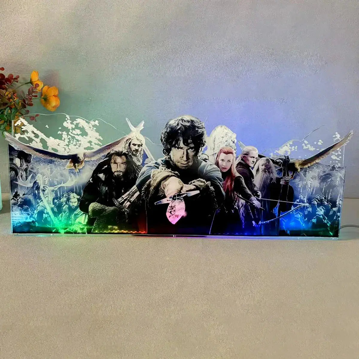 The Hobbit 3D Pinball Topper 3D Acrylic LED Topper, for LOTR Pinball Machine, The Lord of the Rings Pinball Topper FYLZGO Signs