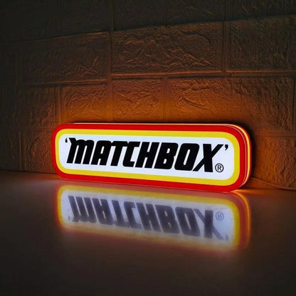 Matchbox Logo Inspired LED Lightbox, Dimmable & USB Powered, Perfect for Matchbox car collectors FYLZGO Signs