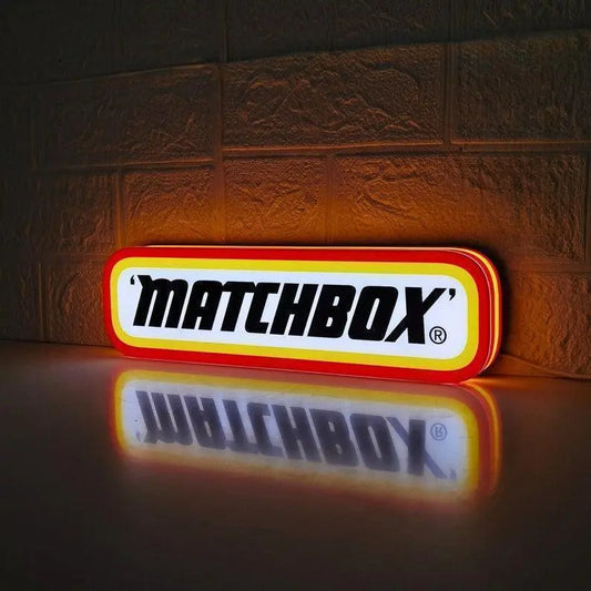 Matchbox Logo Inspired LED Lightbox, Dimmable & USB Powered, Perfect for Matchbox car collectors FYLZGO Signs