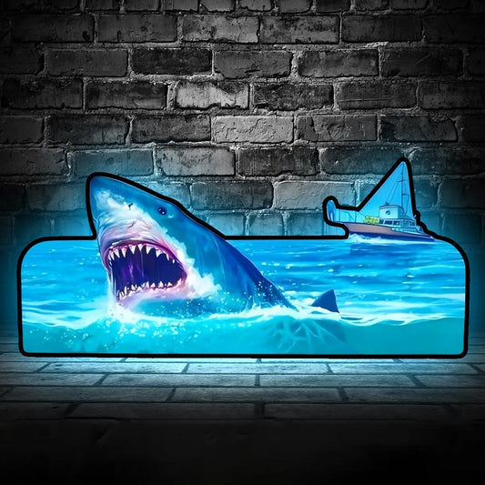 JAWS Pinball Topper LED USB Dimmer, Pinball Arcade Decor, Perfect for Game Room or Pinball Machine FYLZGO Signs