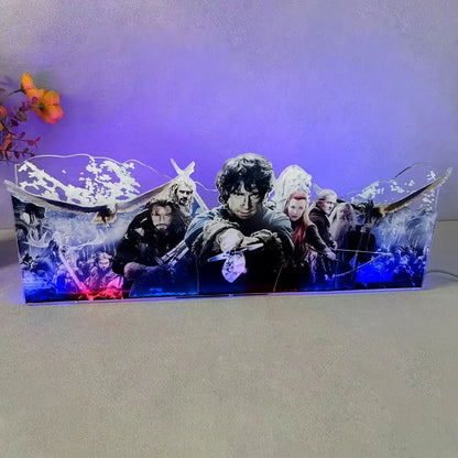 The Hobbit 3D Pinball Topper 3D Acrylic LED Topper, for LOTR Pinball Machine, The Lord of the Rings Pinball Topper FYLZGO Signs