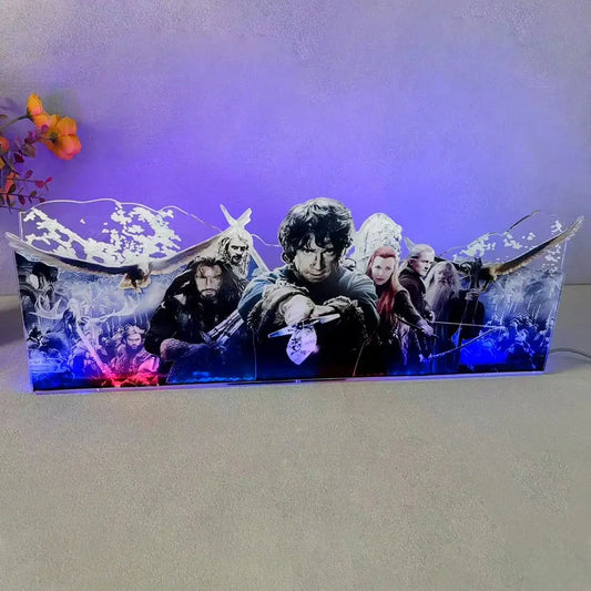 The Hobbit 3D Pinball Topper 3D Acrylic LED Topper, for LOTR Pinball Machine, The Lord of the Rings Pinball Topper FYLZGO Signs