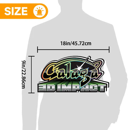 Galaxian Logo 3D Printed LED Lightbox for Gaming Room Decor, Galaga Classic Arcade Gaming Lightbox FYLZGO Signs