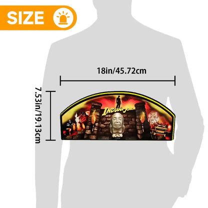 Indiana Jones Special RF Edition Pinball Topper LED Sign, 3D Printed Lightbox, USB Powered & Full Dimmable FYLZGO Signs
