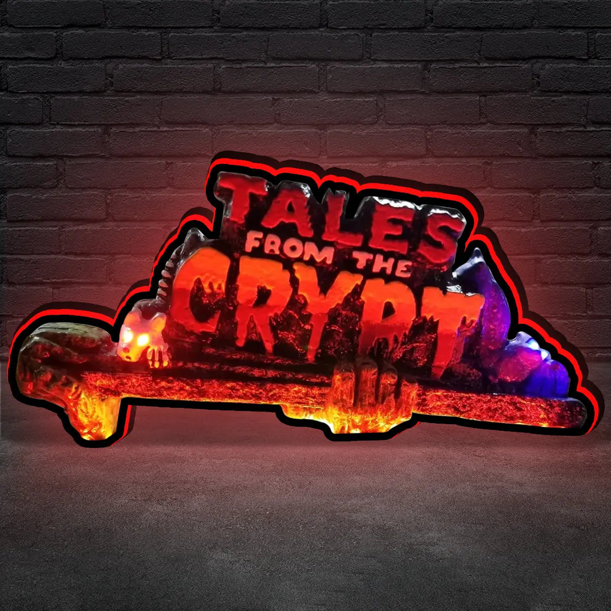 Tales From The Cpypt Pinball Topper Lightbox for Data East Pinball Machine, Arcade Gaming Light box for Man's Cave, Halloween Decor FYLZGO Signs