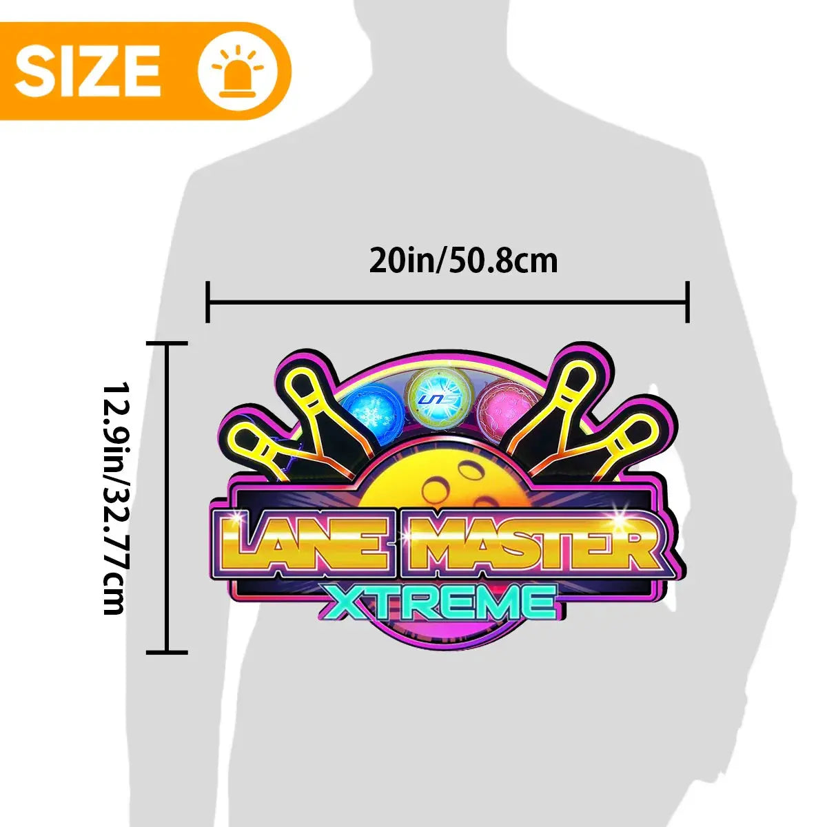 Lane Master Topper 3D Pinted Lightbox for Bowling Arcade Game Machine, Bowling Arcade Game machine Topper FYLZGO Signs