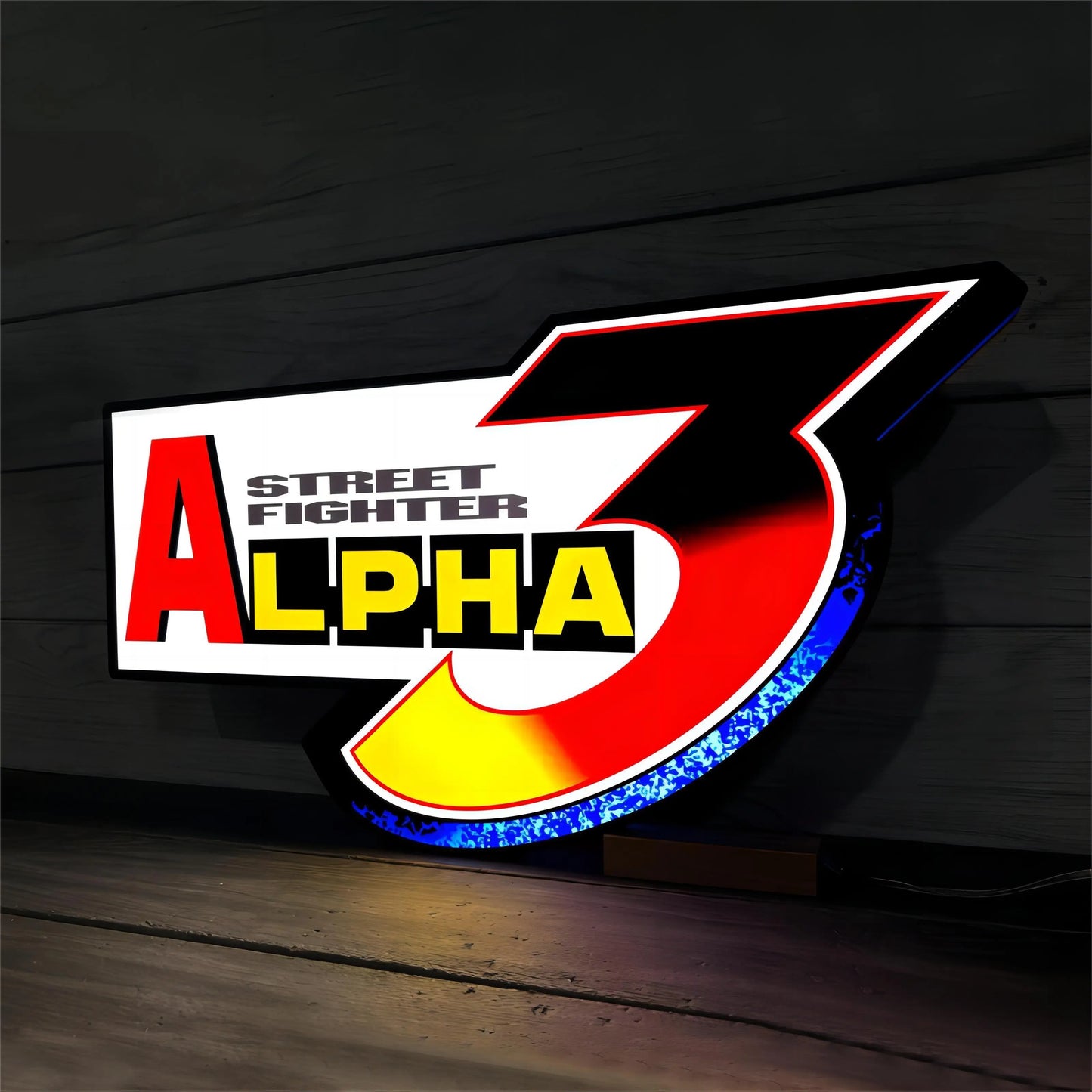 Alpha 3 Street Fight 3D Printed LED Lightbox Game Lightbox FYLZGO Signs