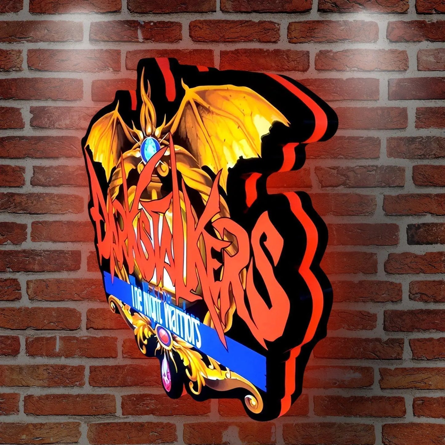 The Night Warriors Darkstalkers 3D Printed LED Lightbox FYLZGO Signs