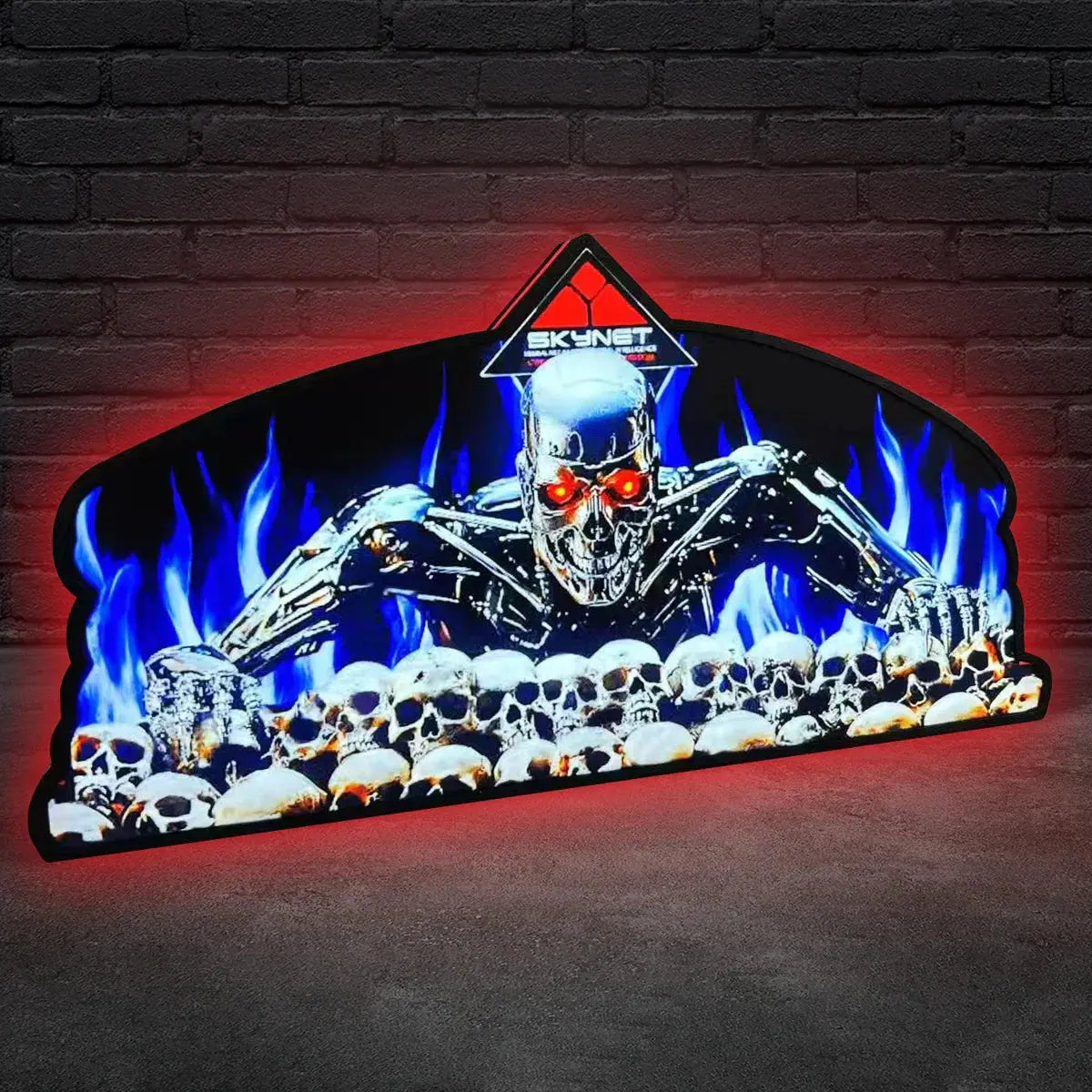 Terminator 2 Judgment Day Pinball Topper LED Lightbox, 3D Printed Lightbox Rock Your Game FYLZGO Signs