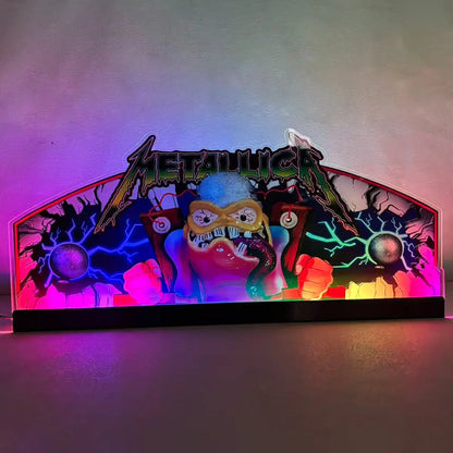 Metallica Pinball Acrylic LED Topper, for Pinball Machine, Pinball Topper FYLZGO Signs