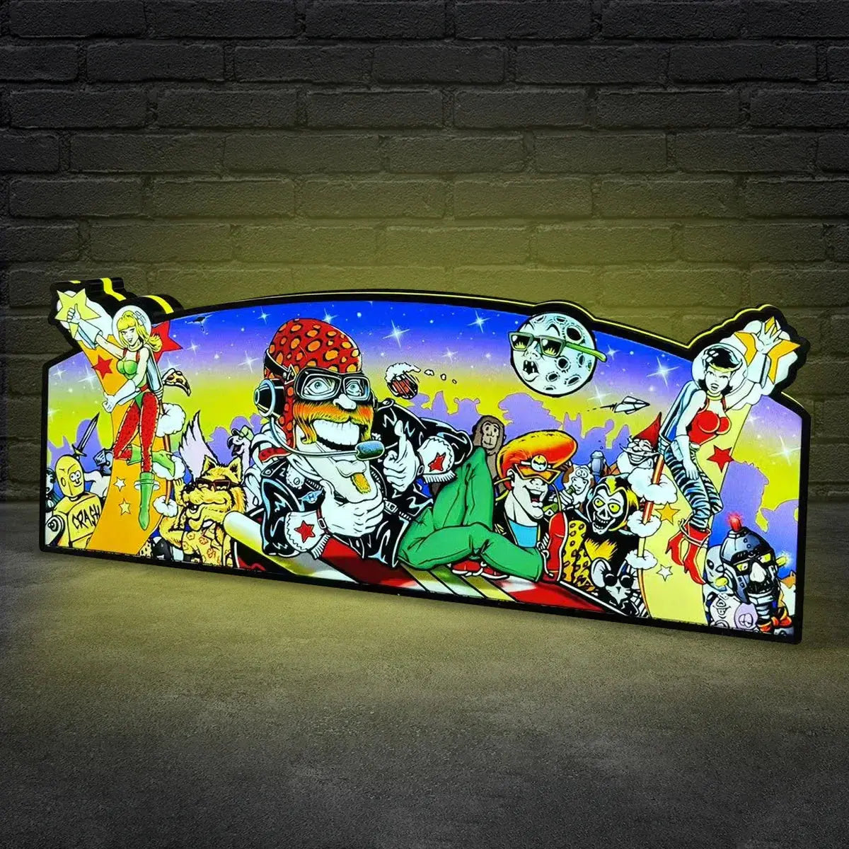 DR. Dude Pinball Topper LED Lightbox,  Party Zone 3D Printed Lightbox Rock Your Game FYLZGO Signs