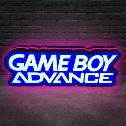 Gameboy advance Logo LED Light Box, Perfect for Game Room FYLZGO Signs