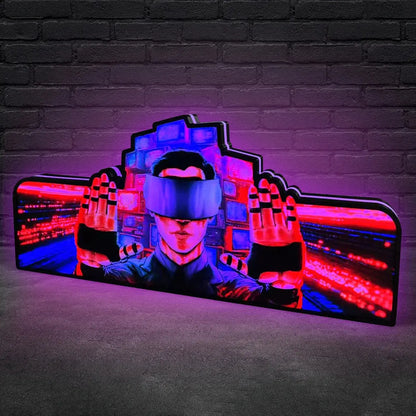 The Johnny Mnemonic Pinball Topper Led Lightbox, USB plug Dimmer, Pinball Arcade Decor, Perfect for Game Room or Pinball Machine FYLZGO Signs