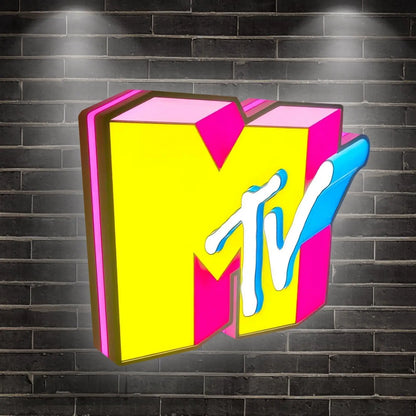 MTV Logo Lightbox Fully Dimmable & Powered by USB Made by 3D Printer FYLZGO Signs