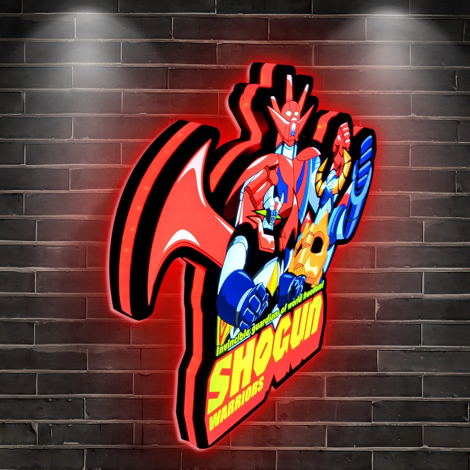 Shogun Team 3D Printed LED Lightbox for Gaming Room Decor FYLZGO Signs