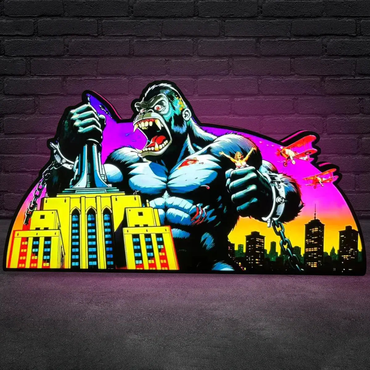 King Kong Pinball AR Topper for  Pinball Machine, 3D Printed Lightbox USB Powered & Full Dimmable FYLZGO Signs