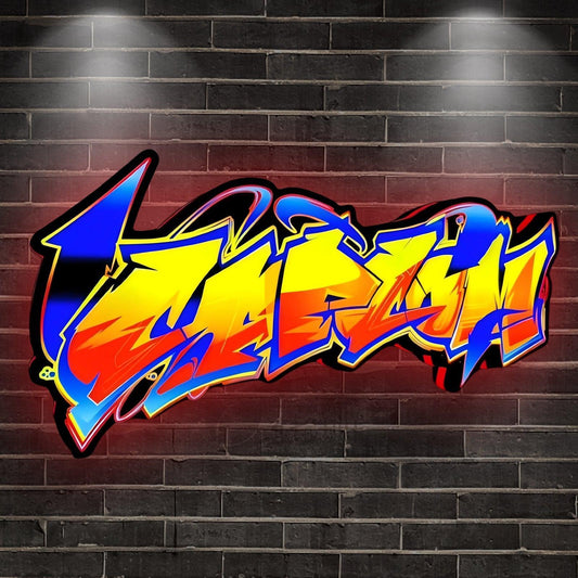 Cap Graffiti Light Sings Club Game Lightbox 3D Printed LED Lightbox FYLZGO Signs