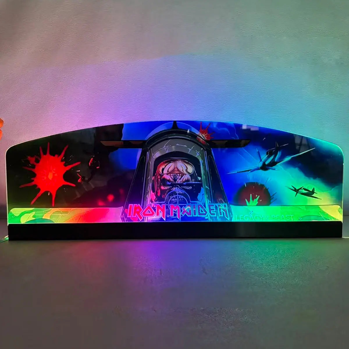 Iron Maiden Pinball Topper 3D Acrylic LED Topper, For  Pinball Mahine, Pinball Topper FYLZGO Signs