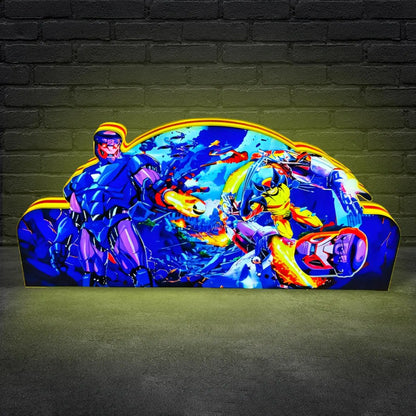 X-Men Pinball Topper 3D Pinted Lightbox, Wolverine vs. Sentinel LED Lightbox, For X-Men Pinball Arcade Game Fans, Game Rooom Decor FYLZGO Signs