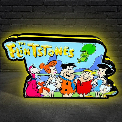 Flintstones Topper, The Flintstones Pinball Topper, Video Game Machine LED Lightbox , Pinball Arcade Decor for Pinball Machine FYLZGO Signs