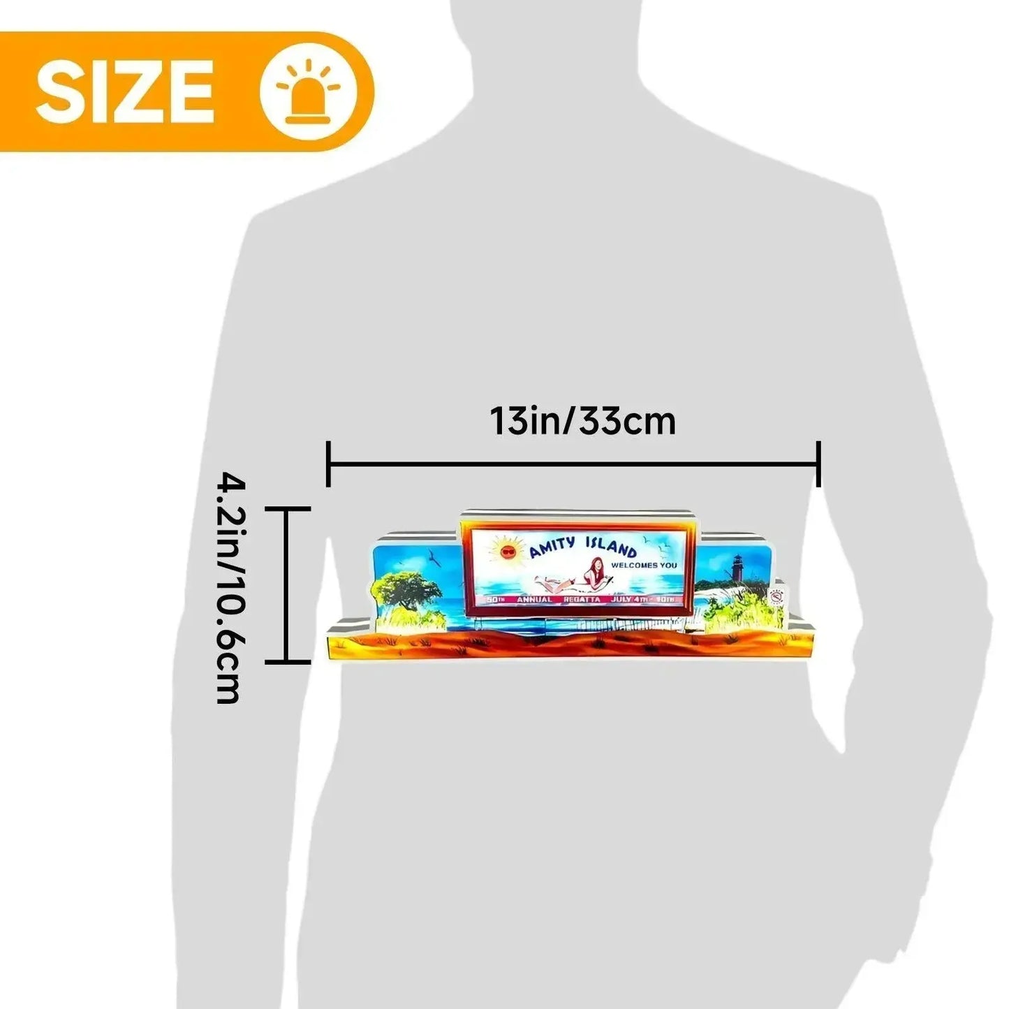 New Arrival exclusive Jaws Pinball Topper Amity Island 3D printed lightbox , Dimmable, and USB powered FYLZGO Signs
